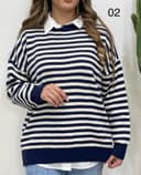 پلیور بافت راه راه کد 1823