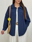 شومیز مانتویی یقه عروسکی کد1815